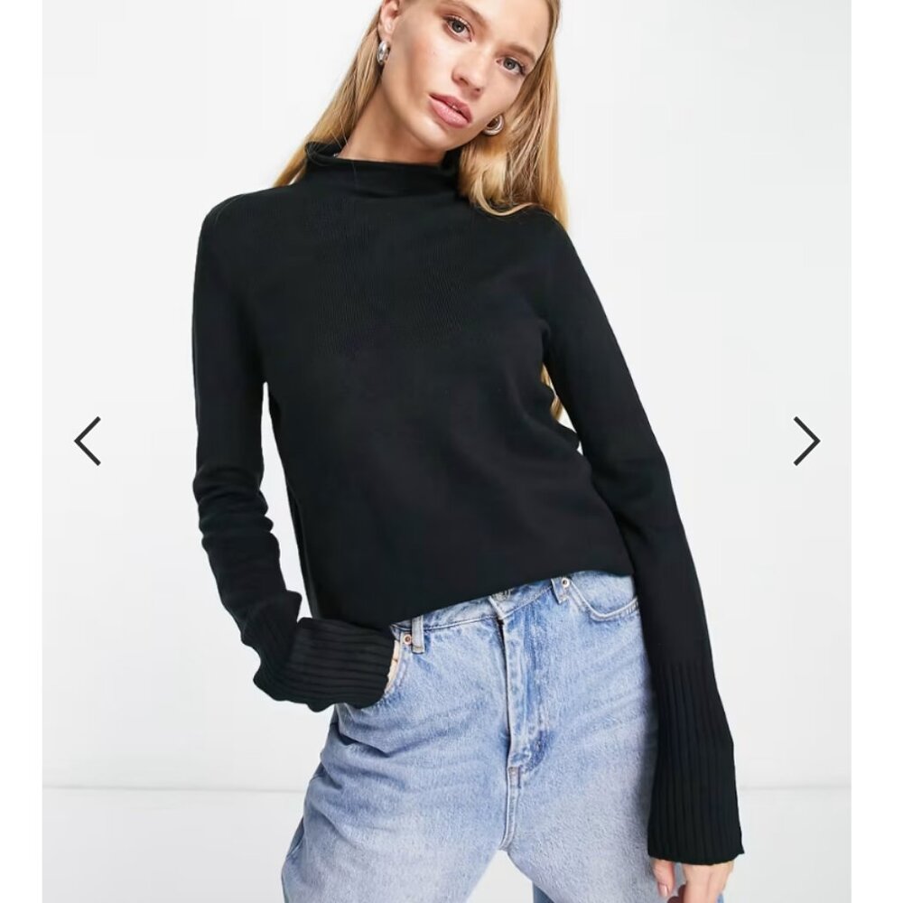 French Connection Black High-Neck Sweater